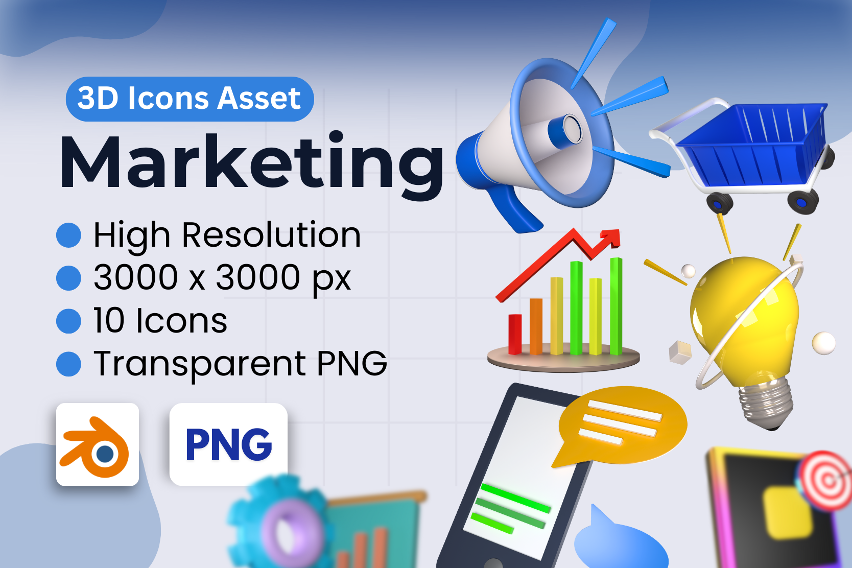 Free Marketing 3D Icon Pack - 10 Free Download Business 3D Icons ...