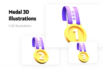 Free Medalha Pacote de Illustration 3D