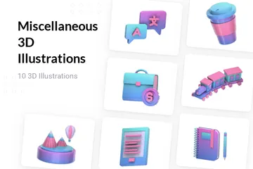 Free Miscellaneous - Gradient 3D Illustration Pack