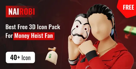 Free Money Heist 3D Illustration Pack