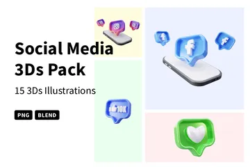 Free Social Media 3D Icon Pack