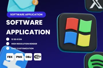 Free SOFTWARE APPLICATION 3D Icon Pack