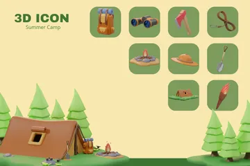 Free Sommer Camp 3D Icon Pack