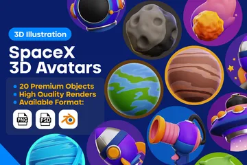 Free Space Galaxy 3D Icon Pack
