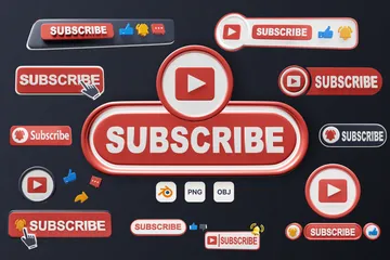 Free Subscribe 3D Icon Pack