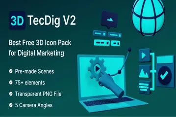 Free TecDig Vol-2 Pack 3D Illustration