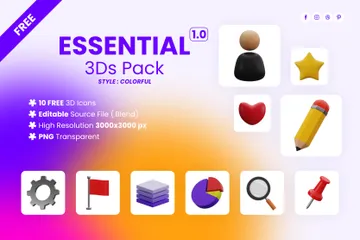 Free Essenziell V1.0 3D Icon Pack