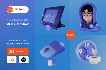 Freelance Kit 3D Illustration Pack