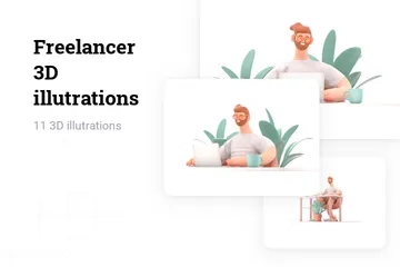 Freelancer 3D Illustration Pack