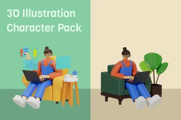 Freelancer 3D Illustration Pack