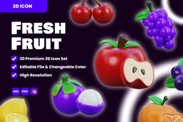 Fresh Fruit 3D Icon Pack