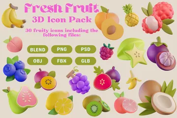 Fresh Fruit 3D Icon Pack