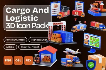 Fret et logistique Pack 3D Icon