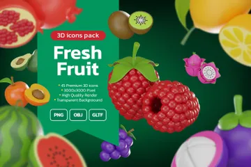 Frisches Obst 3D Icon Pack