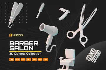 Friseursalon 3D Icon Pack