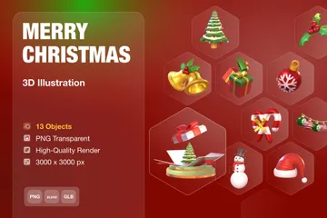 Frohe Weihnachten 3D Icon Pack