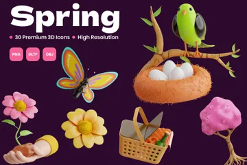 Frühling 3D Icon Pack