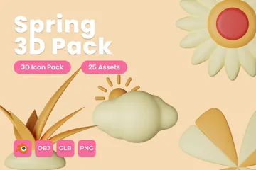 Frühling 3D Icon Pack