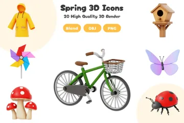 Frühling 3D Icon Pack