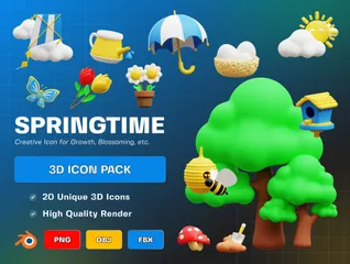 Frühling 3D Icon Pack