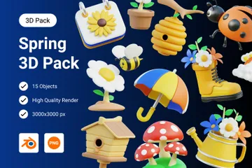 Frühling 3D Icon Pack