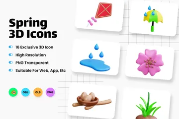 Frühling 3D Icon Pack