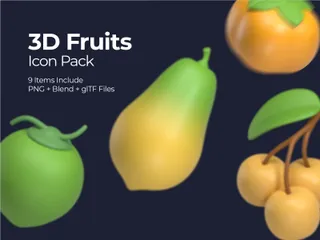 Fruit 3D Icon Pack
