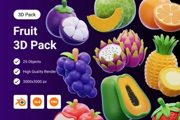 Fruit 3D Icon Pack