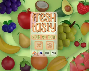 Fruit 3D Icon Pack