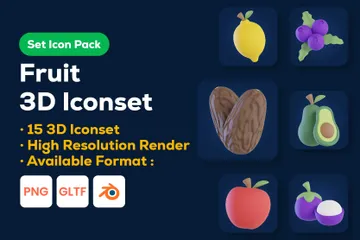 Fruit 3D Icon Pack