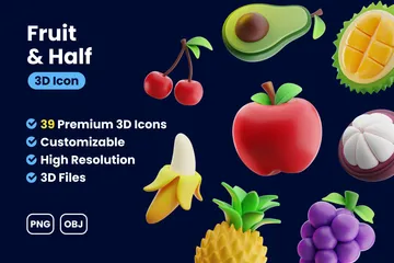 Fruit 3D Icon Pack