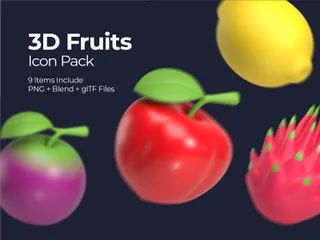 Fruit 3D Icon Pack