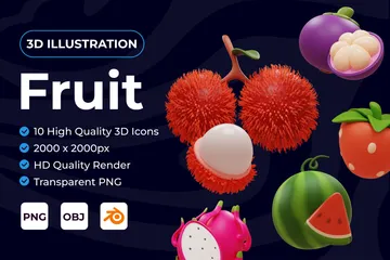 Fruit 3D Icon Pack