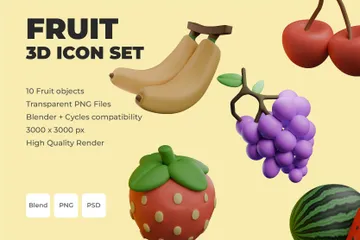 Fruit 3D Icon Pack