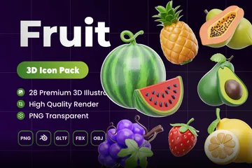 Fruit 3D Icon Pack