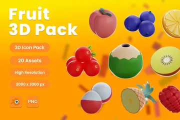 Fruit 3D Icon Pack