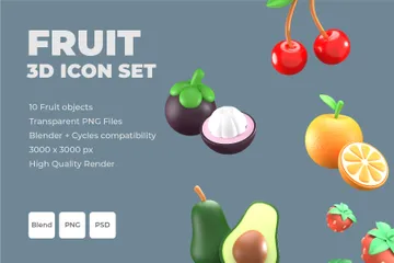 Fruit 3D Icon Pack