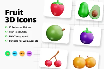 Fruit 3D Icon Pack