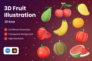 Fruit 3D Illustration Pack