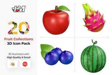 Fruit Collections 3D Icon Pack