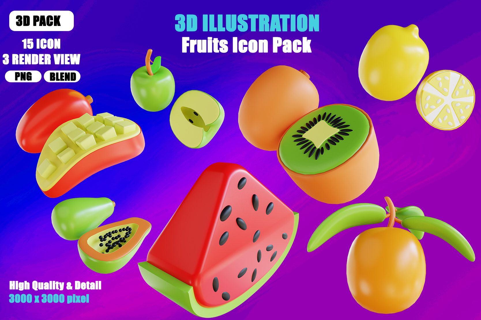 Pixel Fruits Pack