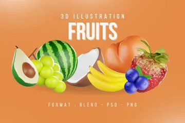 果物 3D Iconパック