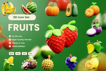 Fruits 3D Icon Pack