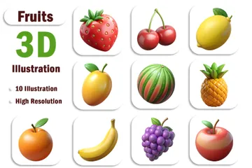 Fruits 3D Icon Pack