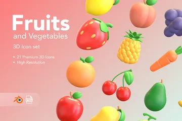과일과 야채 3D Illustration 팩