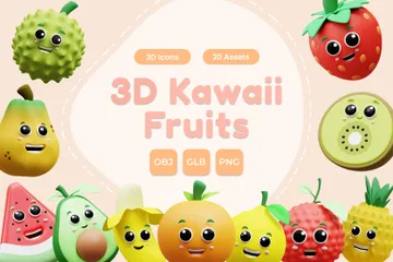 Fruta Pacote de Icon 3D