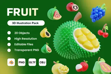 Fruta Pacote de Icon 3D