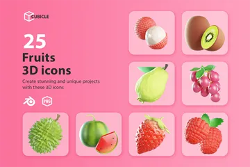 Fruta Paquete de Icon 3D