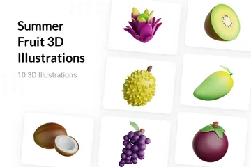 Fruta de verano Paquete de Illustration 3D