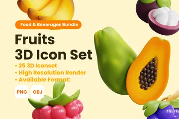 Frutas Paquete de Icon 3D